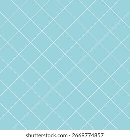 Light blue diagonal grid pattern background — simple geometric tile design, abstract seamless wallpaper and texture for versatile use