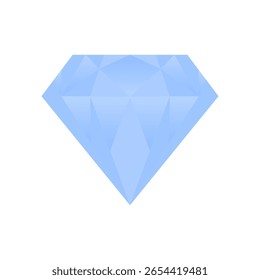 Gema de diamante azul claro con sombra