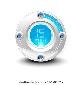 light blue  digital clocks  fifteen  min timer 