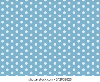 Light Blue Dot Pattern Seamless Background Vector.