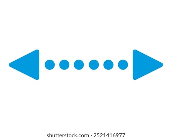 Light blue dotted double-sided arrow icon