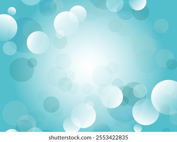 Light blue dreamy polka dot background material