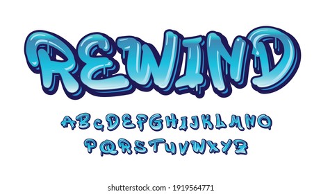 Light Blue Driping Graffiti Style Typography Text Effect