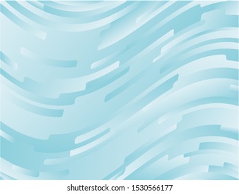 Light blue dynamic background with wavy geometric shapes. Vector graphics for different purposes. Neutral backdrop.