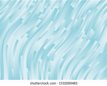 Light blue dynamic background with wavy geometric shapes. Vector graphics for different purposes. Neutral backdrop.