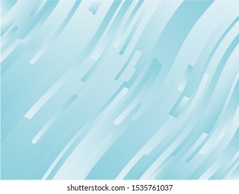 Light blue dynamic background with wavy geometric shapes. Vector graphics for different purposes. Neutral backdrop.