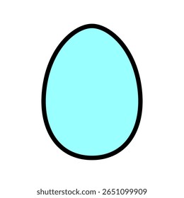 light blue easter egg vector icon illustration