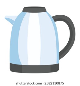 Light blue electric kettle perfect for kitchen interior design concepts, cooking blogs, tea or coffee related marketing materials.