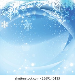 Light Blue Elegant Christmas Background