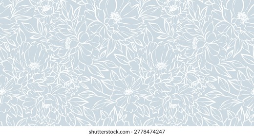 Light blue elegant floral