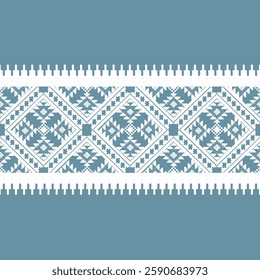 Light Blue Ethnic, oSeamless pattern, Tribe, Motifs, Fabric weaves, Bandana print silk, Sarong, Pattern design for  Decoration, Textile, Wrap, Decorative 