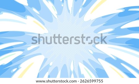 Light blue explosion effect background illustration_16:9