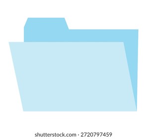Un icono de carpeta de archivo azul claro sobre un fondo negro, que simboliza la organización y el almacenamiento digital