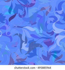 light blue floral  seamless pattern