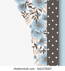 Light blue flower background floral pattern