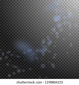 Light blue flower petals falling down. Glamorous romantic flowers corner. Flying petal on transparent square background. Love, romance concept. Adorable wedding invitation.