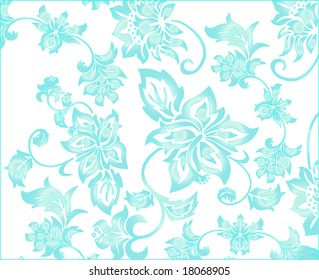 Light blue flowery pattern