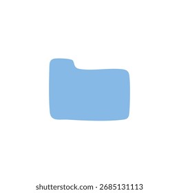 Light blue folder icon with soft, rounded edges