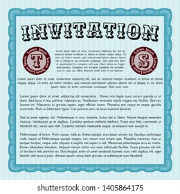 Light blue Formal invitation. With background. Elegant design. Customizable, Easy to edit and change colors. 