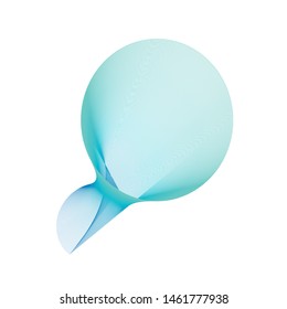 Light blue futuristic wavy lines motion curved shape vector design element isolated on white smooth blend effect template 