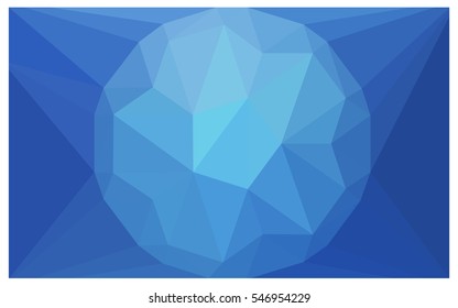 Light Blue gemstone Low poly crystal background. Polygon design pattern. Low poly vector illustration, low polygon background.