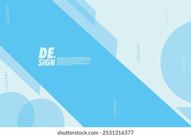 light blue geometric abstract background with space area vector