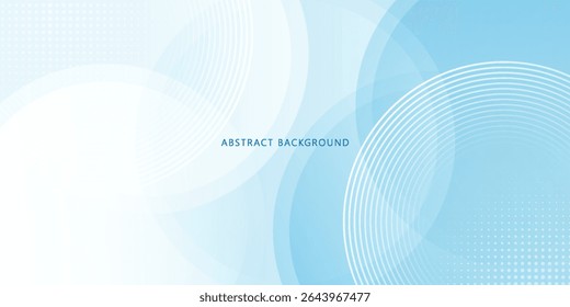 Light blue geometric abstract background overlapping layers on bright space with line effect decoration. Circle style concept modern graphic design element for banner.vector eps10