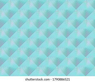 Light blue geometric background in origami style with gradient. Light blue vector polygonal rectangles illustration. Bright abstract rhombus mosaic background for design, print, web. Seamless vector.