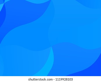 Light blue geometric background with wavy shapes, lines. Vector illustration. Dynamic motion style. Modern minimalist design