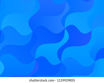 Light blue geometric background with wavy shapes, lines. Vector illustration. Dynamic motion style. Modern minimalist design