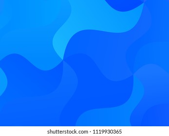 Light blue geometric background with wavy shapes, lines. Vector illustration. Dynamic motion style. Modern minimalist design