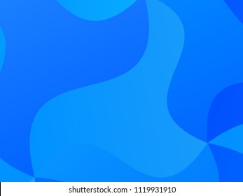 Light blue geometric background with wavy shapes, lines. Vector illustration. Dynamic motion style. Modern minimalist design