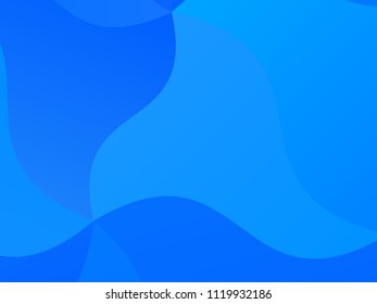 Light blue geometric background with wavy shapes, lines. Vector illustration. Dynamic motion style. Modern minimalist design