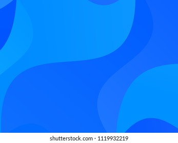 Light blue geometric background with wavy shapes, lines. Vector illustration. Dynamic motion style. Modern minimalist design