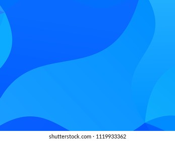 Light blue geometric background with wavy shapes, lines. Vector illustration. Dynamic motion style. Modern minimalist design