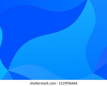 Light blue geometric background with wavy shapes, lines. Vector illustration. Dynamic motion style. Modern minimalist design
