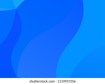 Light blue geometric background with wavy shapes, lines. Vector illustration. Dynamic motion style. Modern minimalist style