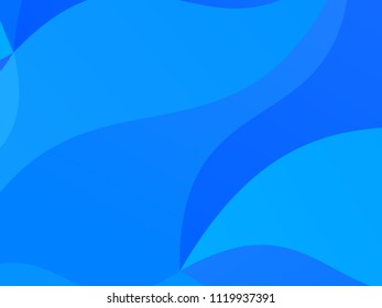 Light blue geometric background with wavy shapes, lines. Vector illustration. Dynamic motion style. Modern minimalist style