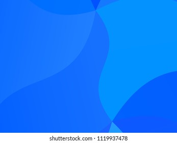 Light blue geometric background with wavy shapes, lines. Vector illustration. Dynamic motion style. Modern minimalist style