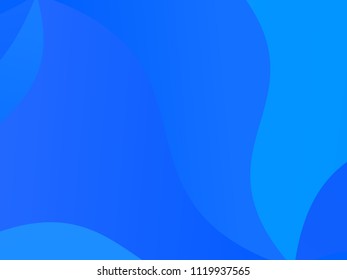 Light blue geometric background with wavy shapes, lines. Vector illustration. Dynamic motion style. Modern minimalist style