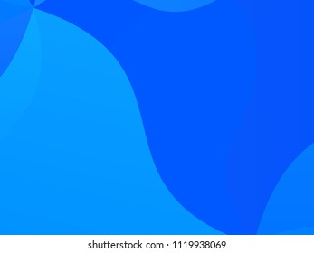 Light blue geometric background with wavy shapes, lines. Vector illustration. Dynamic motion style. Modern minimalist style