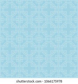 Light blue geometric design. Seamless pattern for web, textile and wallpapers