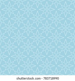 Light blue geometric design. Seamless pattern for web, textile and wallpapers