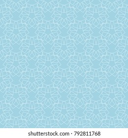 Light blue geometric design. Seamless pattern for web, textile and wallpapers