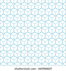 light blue geometric dot line squares pattern background vector illustration image