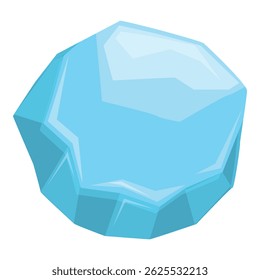 Iceberg geométrico azul claro flotando en el agua ártica