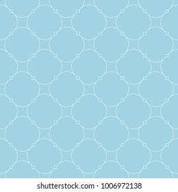 Light blue geometric ornament. Seamless pattern for web, textile and wallpapers
