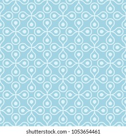 Light blue geometric ornament. Seamless pattern for web, textile and wallpapers