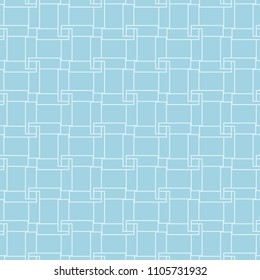 Light blue geometric ornament. Seamless pattern for web, textile and wallpapers