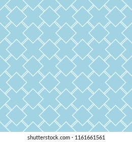 Light blue geometric ornament. Seamless pattern for web, textile and wallpapers